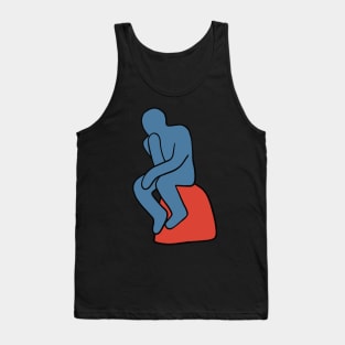 Rodin - The Thinker (cartoonish minimal version) Tank Top